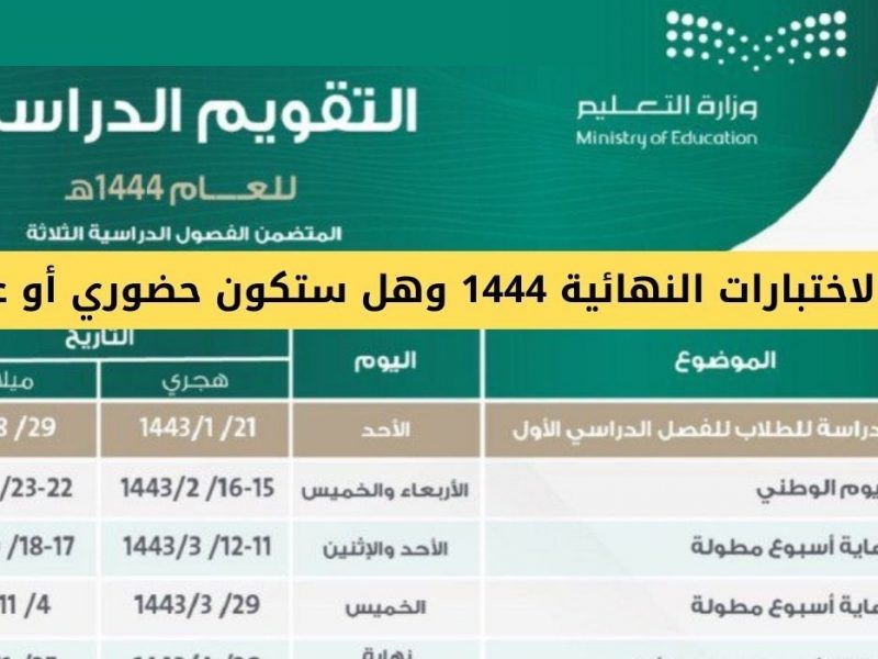 موعد بداية الفصل الدراسي الثالث