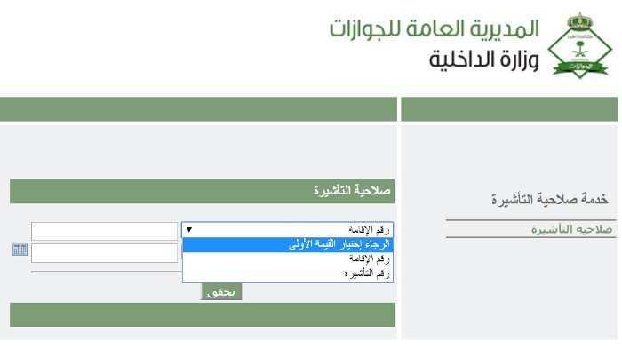 الاستعلام عن صلاحية التاشيرة