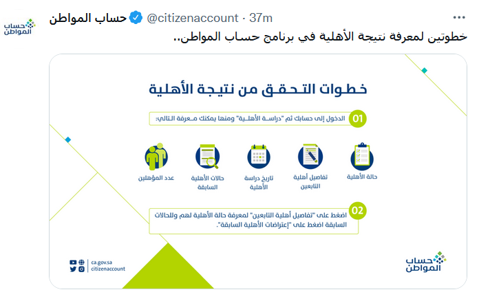 نتائج الأهلية والاستحقاق حساب المواطن